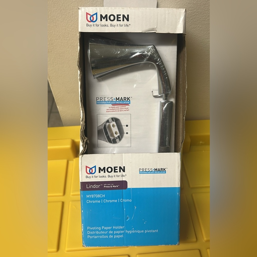 Moen Lindor Chrome Faucet with Press & Mark